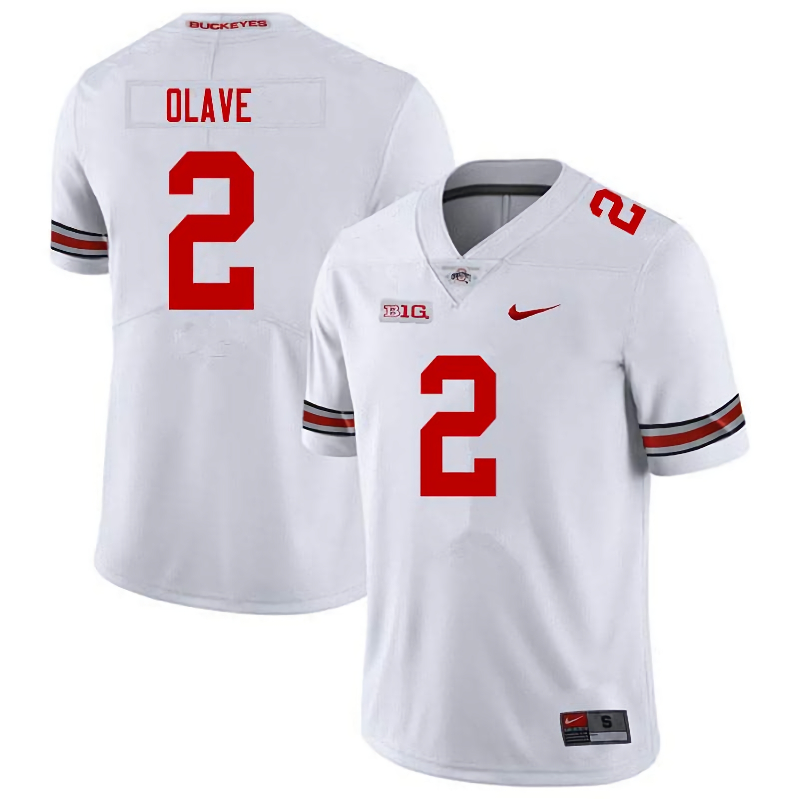 Chris Olave Ohio State Buckeyes Men's NCAA #2 Nike White College Stitched Football Jersey TUU4056SS